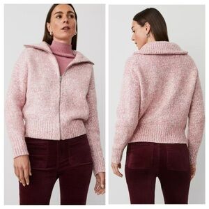 Ann Taylor weekend zip up sweater size large